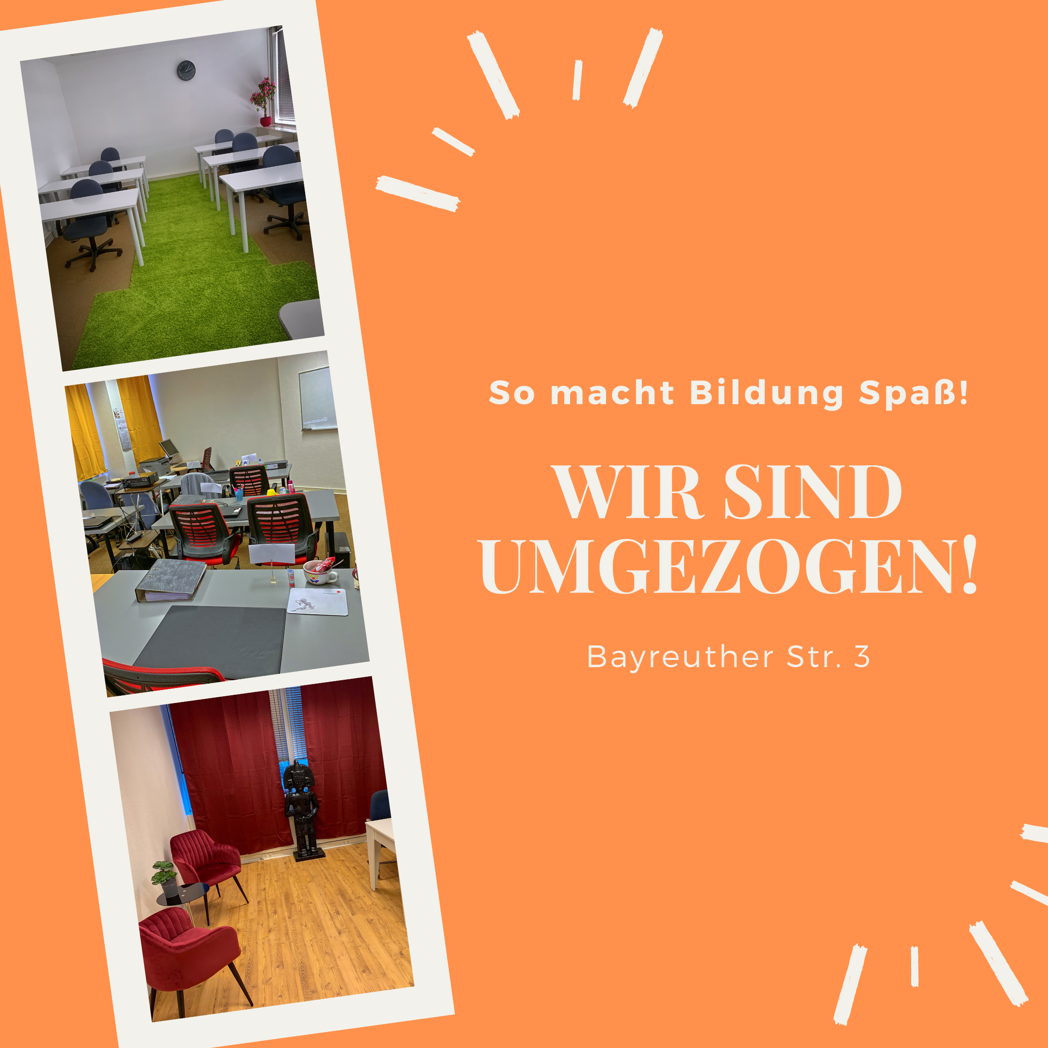 Bildungsagenten: neue Räume in der Bayreuther Str. 3